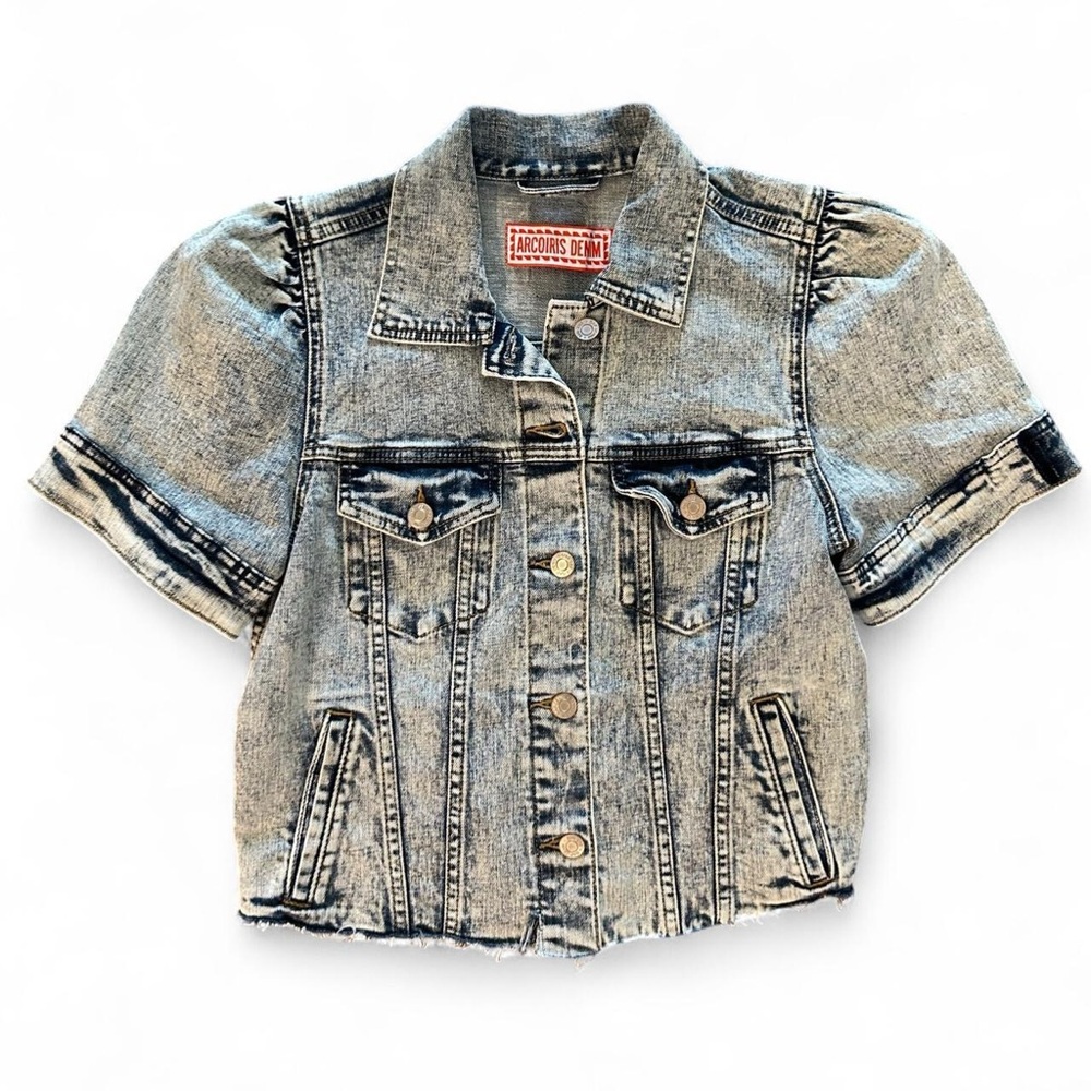 Arcoiris Blue Denim Cropped Jacket